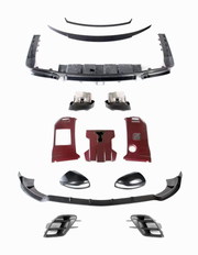 ROCKET 900 Carbon Body Kit For Mercedes Benz E Class E63 AMG W213 2020+  Set include:   Front Lip Front Bumper Air Vents Mirror Covers Engine Cover Exhasut Tips Rear Diffuser With LED Light Rear Spoiler/Wing Material: Carbon  NOTE: Professional installation is required