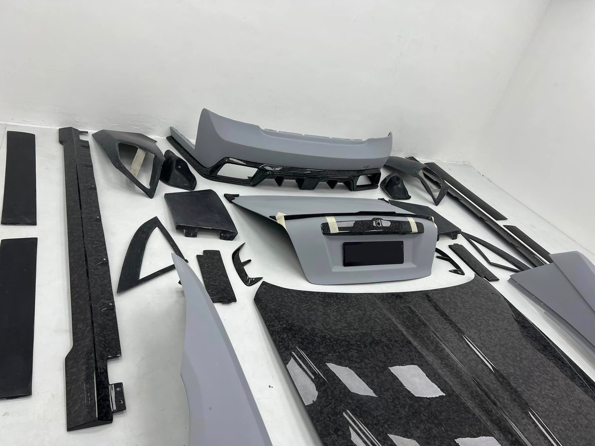 WIDE BODY KIT for ROLLS ROYCE GHOST 2009 - 2020 and 2021+  Set includes:  Front Bumper Side Skirts Rear Bumper Rear Lights Front Lights Trunk With Spoiler Wings Hood Exhaust Tips