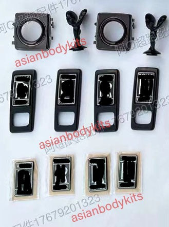 BLACK BADGE STYLE GRILLE EXHAUST TIPS BADGES for RR Cullinan 