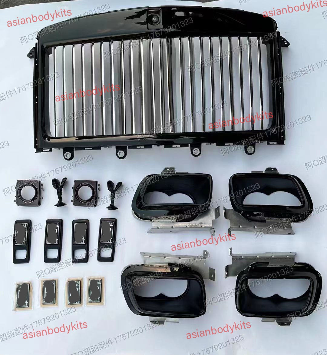 BLACK BADGE STYLE GRILLE EXHAUST TIPS BADGES for RR Cullinan 