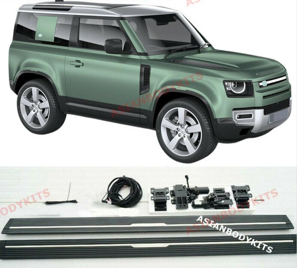 ELECTRIC SIDE STEP RUNNING BOARDS for LAND ROVER DEFENDER 90 L663 20+ (3 doors)