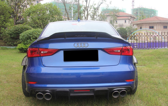 RT Style Carbon Fiber Rear Spoiler For Audi A3/S3/RS3 Sedan 8V 2013-2020  Set include:   Rear Spoiler Material: Carbon Fiber / Forged Carbon  NOTE: Professional installation is required 
