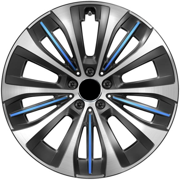 We manufacture premium quality forged wheels rims for   Mercedes-benz EQE V295 2022+ in any design, size, color.  Wheels size:  Front 20 x 9 ET 50  Rear 20 x 10 ET 66  PCD: 5 x 112  CB: 66,6  Highlights: Genuine Mercedes-Benz Black blue Multi-spokes Forged wheels can be produced in any wheel specs by your inquiries and we can provide our specs