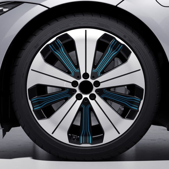 We manufacture premium quality forged wheels rims for   Mercedes-benz EQS V297 2022+ in any design, size, color.  Wheels size:  Front 21 x 10 ET 47  Rear 21 x 10 ET 47  PCD: 5 x 112  CB: 66,6  Highlights: genuine Mercedes-Benz rims 10-spoke wheel colour: black blue high-sheen Forged wheels can be produced in any wheel specs by your inquiries and we can provide our specs