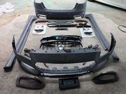 TROFEO BODY KIT FOR MASERATI QUATTROPORTE M156 2020+  Set include:  Front bumper assembly Front grille Side skirts  Rear bumper assembly Material: Plastic  Note: Professional installation is required. May require to change or modify wheel liners and bottom engine protection