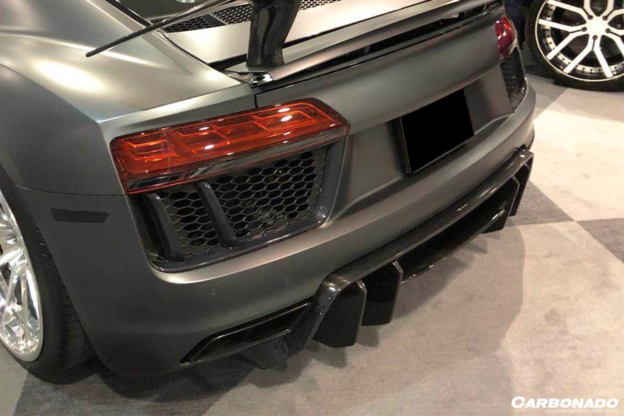 CARBONADO CF8358VRS-RD 2016-2019 Audi R8 Coupe/Spyder VRS Style Carbon Fiber Rear Diffuser