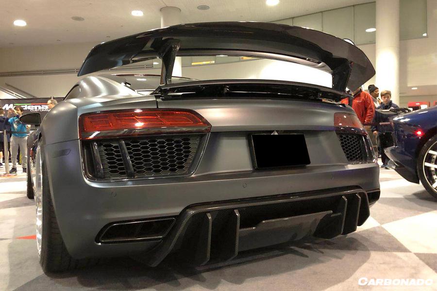 CARBONADO CF8358VRS-RD 2016-2019 Audi R8 Coupe/Spyder VRS Style Carbon Fiber Rear Diffuser