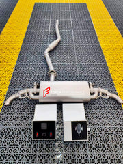 EXHAUST CATBACK MUFFLER for AUDI Q5 FY 2.0T V2 2020 - 2025

Set includes:

Center Pipes
Muffles with valves
Valve control box with remote control (you may also reuse your factory exhaust valve motors). Factory exhaust tips must be reused.
Material: Stainless Steel (Can be made of Titanium)

Production time: 10–15 days