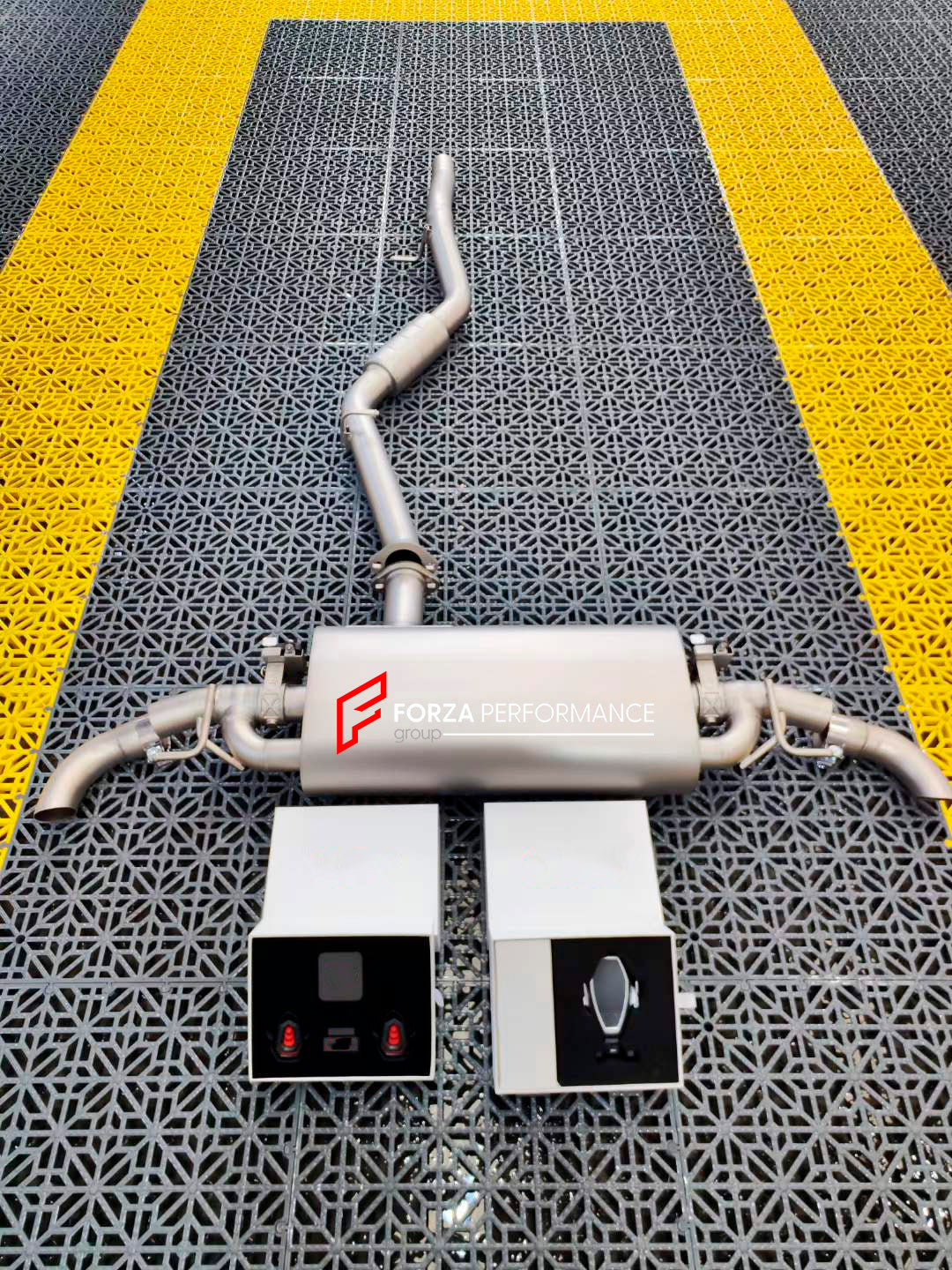 EXHAUST CATBACK MUFFLER for AUDI Q5 FY 2.0T V2 2020 - 2025

Set includes:

Center Pipes
Muffles with valves
Valve control box with remote control (you may also reuse your factory exhaust valve motors). Factory exhaust tips must be reused.
Material: Stainless Steel (Can be made of Titanium)

Production time: 10–15 days