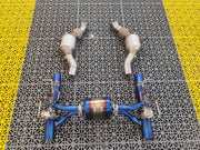 Aggressive Sporty Sound Valved Exhaust System with Mufflers for Ferrari F8 Tributo 2019 - 2023 (3.9)  Set include:  Mufflers - Catback Valves Downpipes Material: Stainless steel ( for an extra cost we can make titanium )  Optional: We can offer downpipe and catless downpipe   Production time: 20-25 days