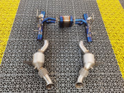 Aggressive Sporty Sound Valved Exhaust System with Mufflers for Ferrari F8 Tributo 2019 - 2023 (3.9)  Set include:  Mufflers - Catback Valves Downpipes Material: Stainless steel ( for an extra cost we can make titanium )  Optional: We can offer downpipe and catless downpipe   Production time: 20-25 days