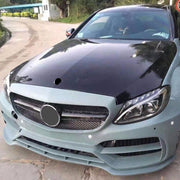 WIDE BODY KIT for MERCEDES BENZ C CLASS W205 C63 2015 - 2021

Set includes:

Front Bumper
Front Lip
Side Skirts
Fender Flares
Rear Bumper
Rear Spoiler

Material: Carbon Fiber

Note: Only fits the original C63. Professional installation is required