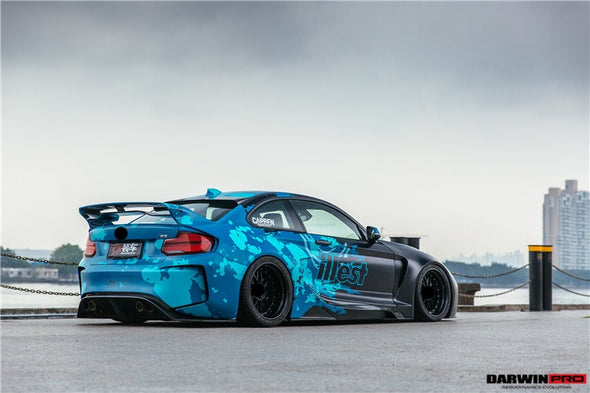 VR Style Wide Carbon Body Kit For BMW M2 F87 2016-2020  Set include:    Hood/Bonnet Front Bumper Rear Bumper Side Skirts Rear Fenders Fender Lines Doors Material: Fiberglass With Carbon, Fiberglass With Forged Carbon