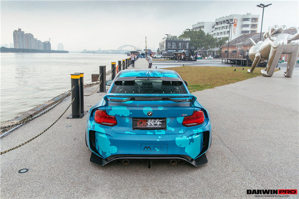 VR Style Wide Carbon Body Kit For BMW M2 F87 2016-2020  Set include:    Hood/Bonnet Front Bumper Rear Bumper Side Skirts Rear Fenders Fender Lines Doors Material: Fiberglass With Carbon, Fiberglass With Forged Carbon