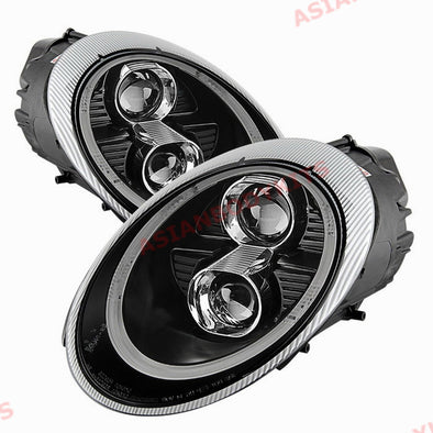 HEADLIGHTS with LED DRL for Porsche 911 997 ("991 Turbo Style") Black