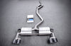 Aggressive sporty sound VALVED EXHAUST CATBACK MUFFLER  Center Pipes, Muffler with valves, a Valve control box with remote control, pair of mufflers, muffler, pair of mufflers with valves.  Stainless steel and titanium Aftermarket Performance Exhaust System for BMW F85 X5M 